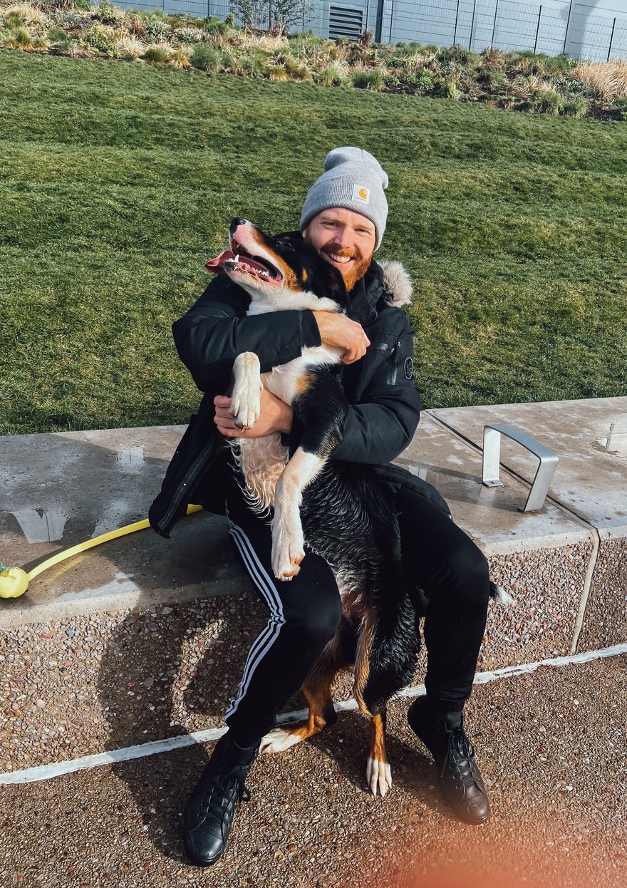 Dan with his dog Pachi